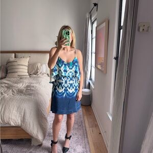 Vix ikat silk Mini Dress